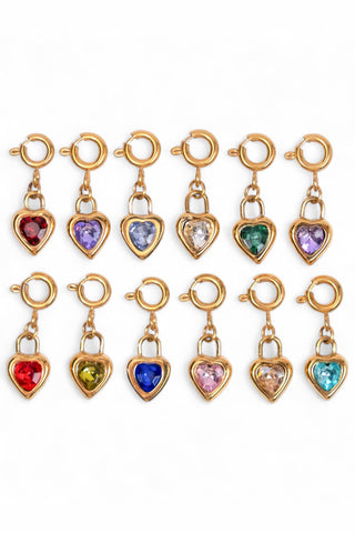 My Sister's Cottage | Waterproof | Heart Birthstone Charm
