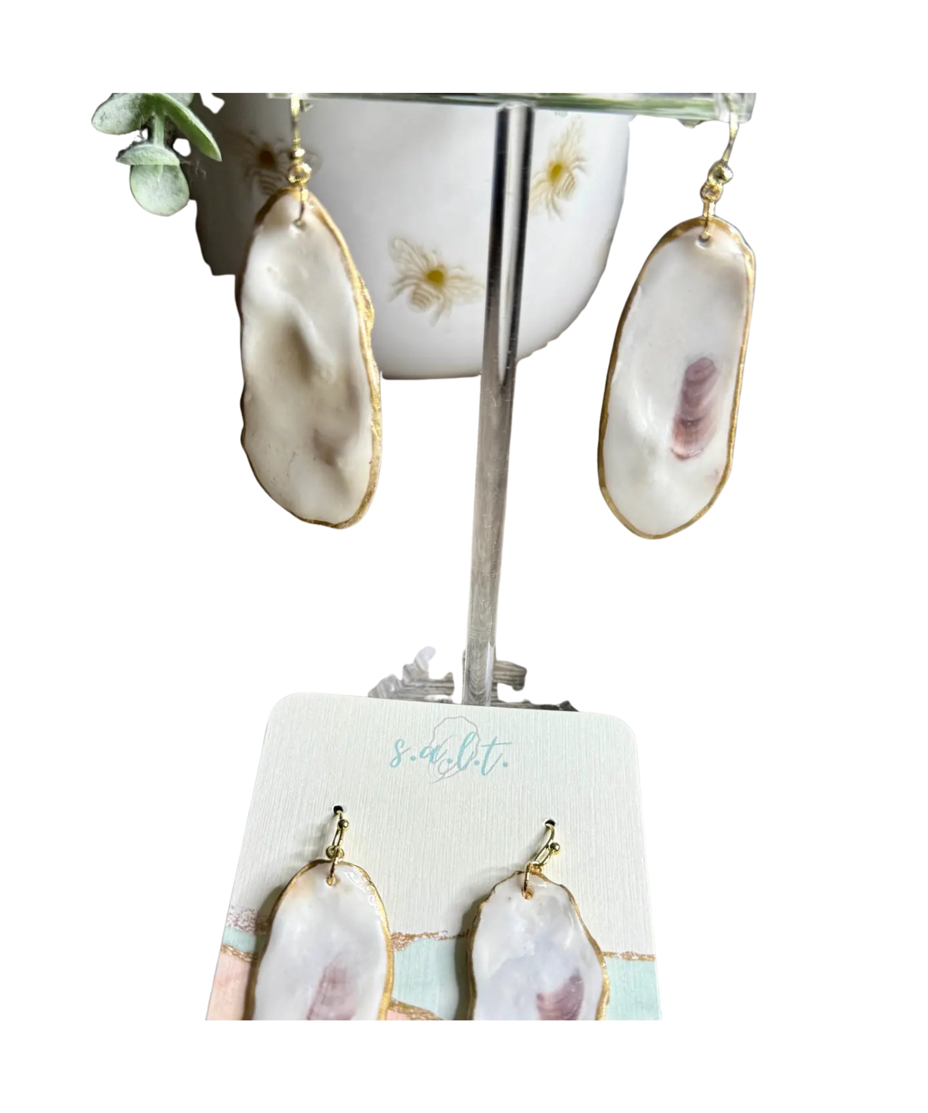 Louise Oyster Shell Hook Earrings