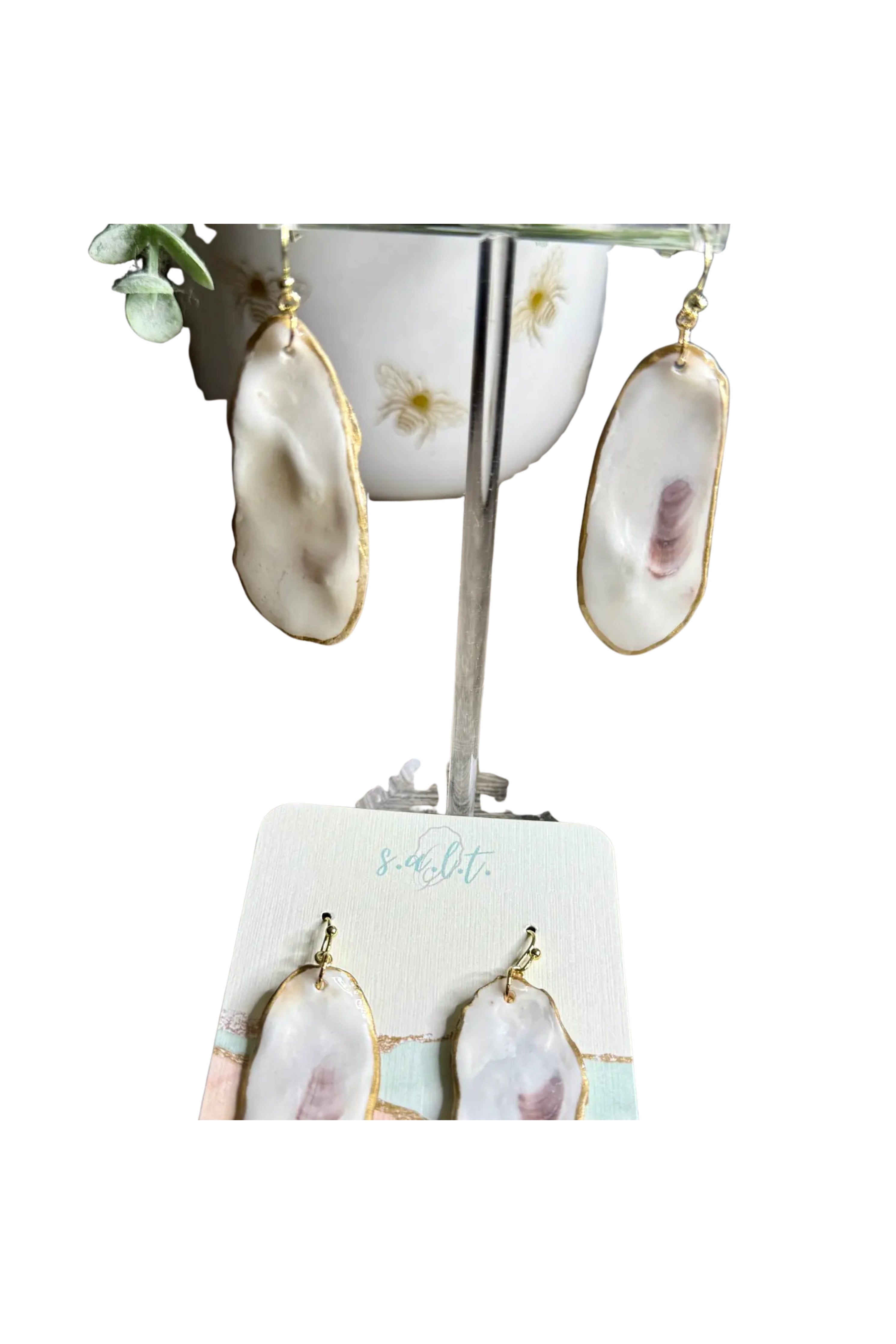 Louise Oyster Shell Hook Earrings