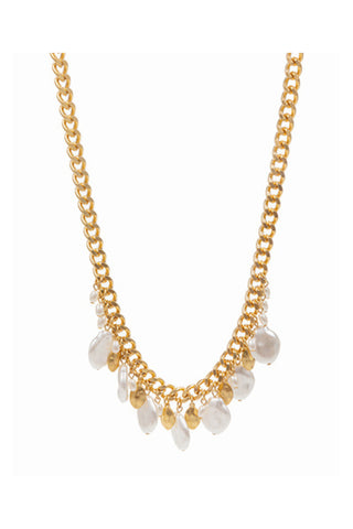 Baroque Pearl Charm Necklace