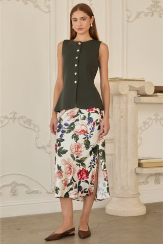 Sleeveless Knit Peplum Top