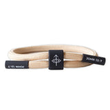 Trust His Timing Cord Bracelet – Inspirational Christian Cord Bracelet (detail view 2)