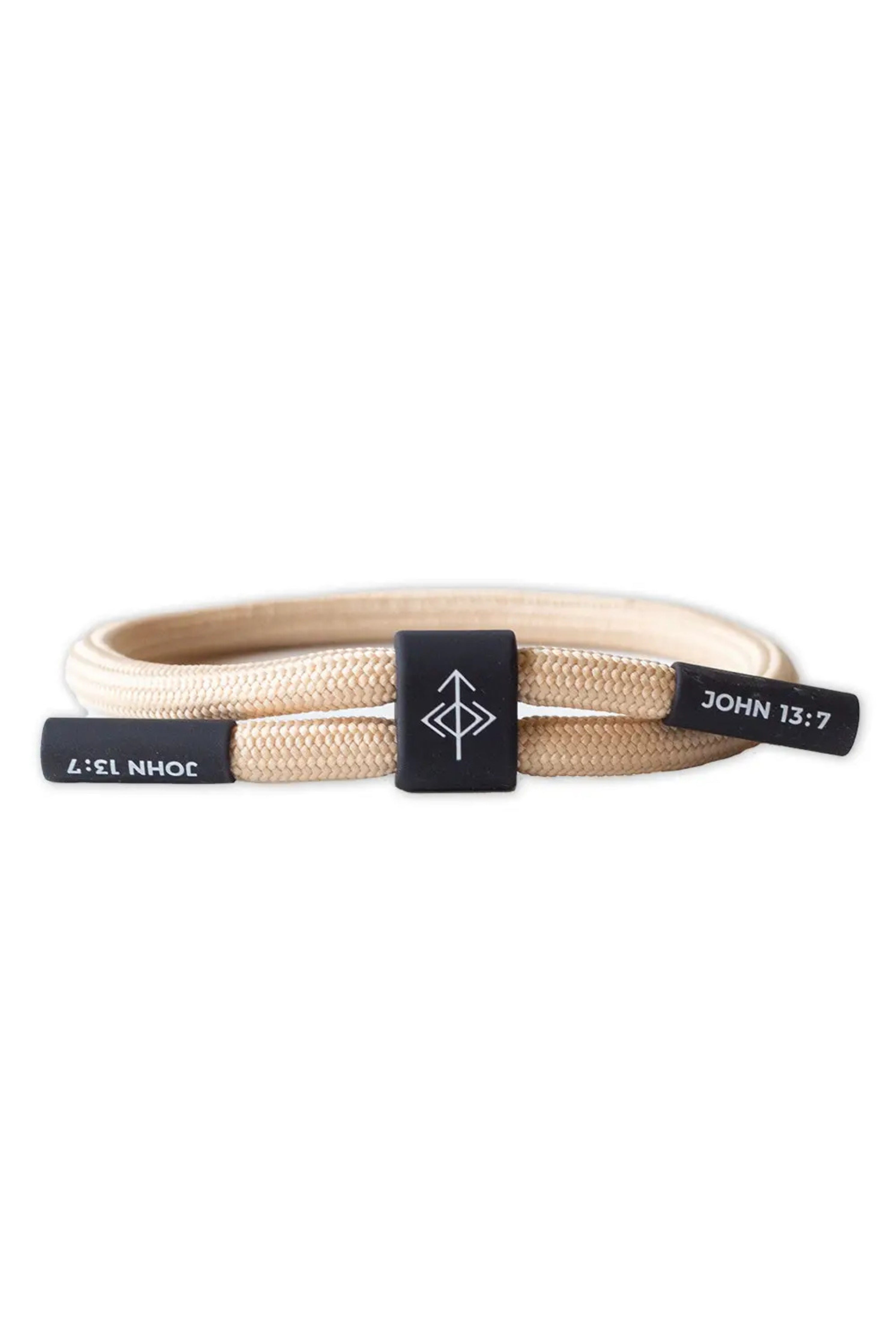 Trust His Timing Cord Bracelet – Inspirational Christian Cord Bracelet (detail view 2)