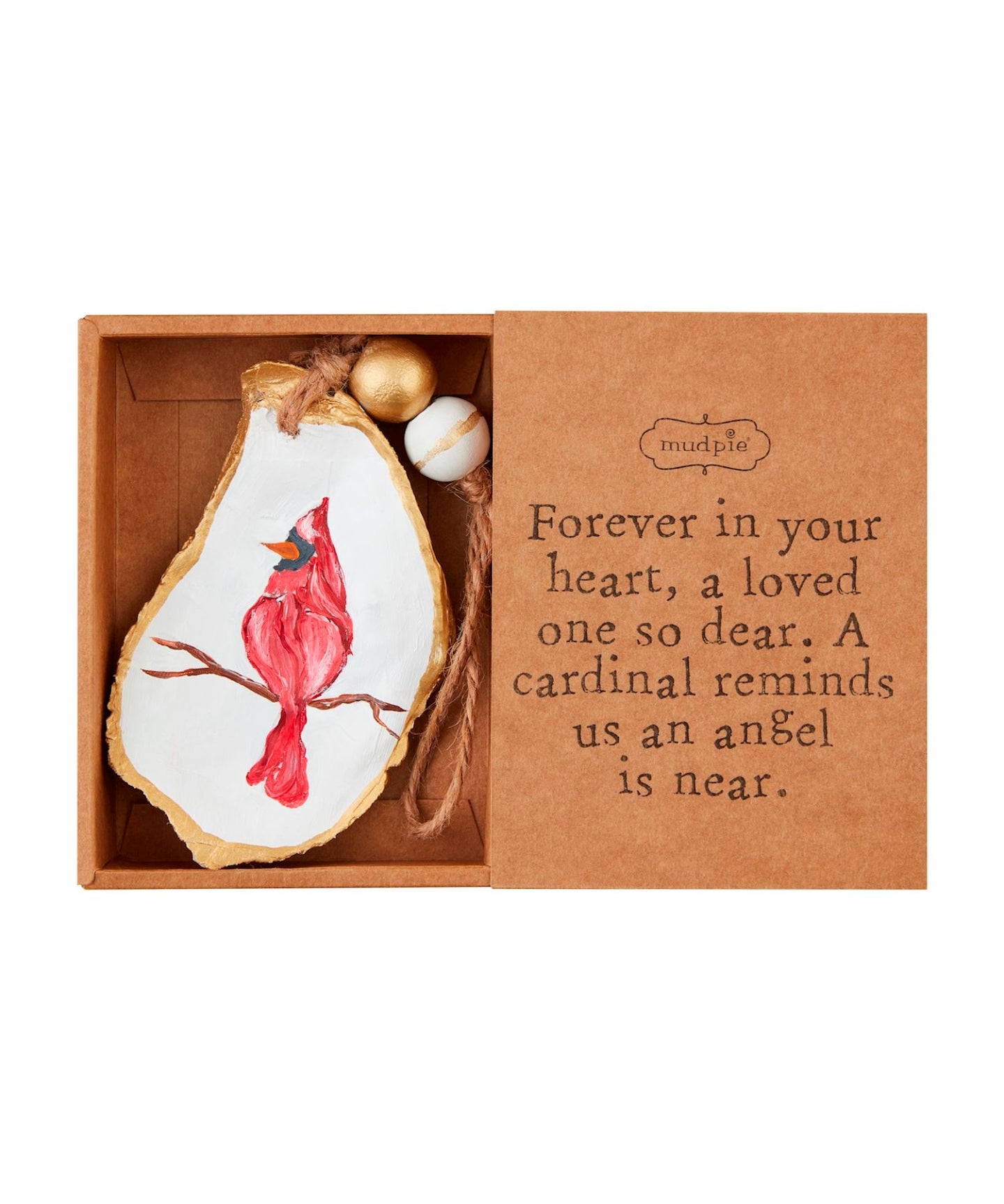 Cardinal Oyster Ornament