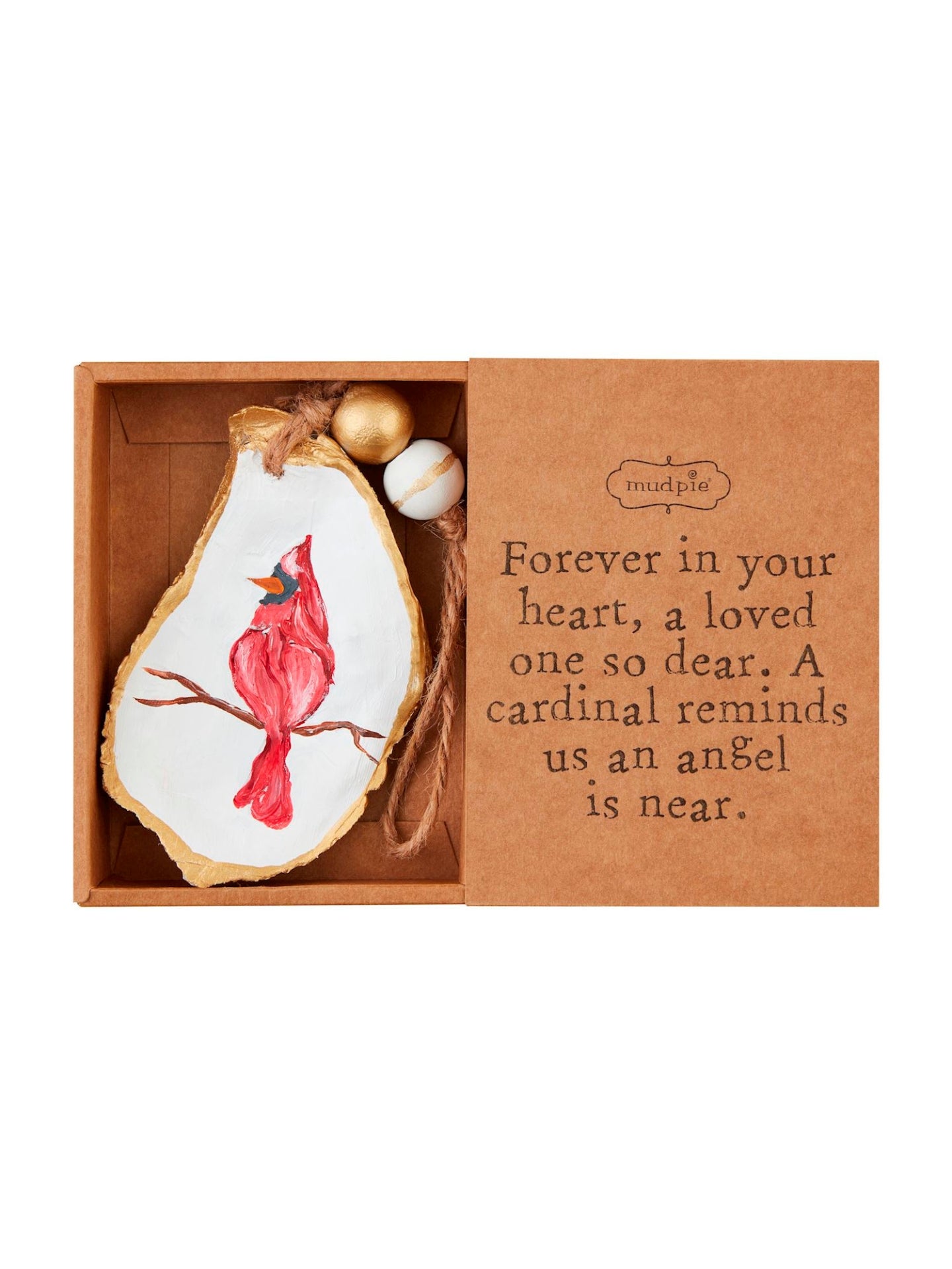 Cardinal Oyster Ornament