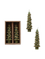 Green/Gold Tree Taper Candle