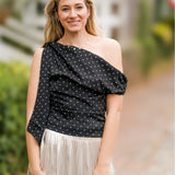 Asymmetrical Polka Dot Top