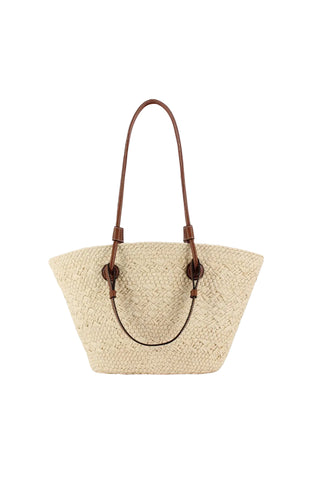 Woven Large Tote with Shoulder and Long Strap Bag