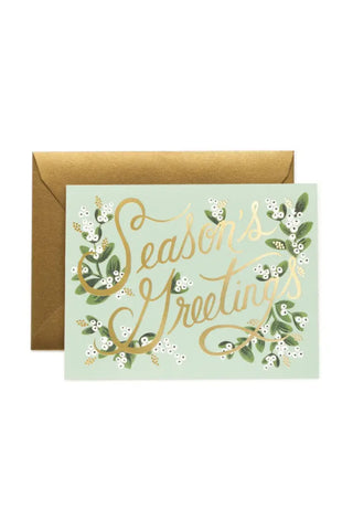 Mistletoe Season's Greetings Card