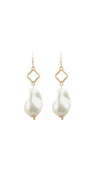 Clove and Baroque Pearl Earrings