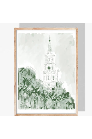 Green in Charleston - Art Print by Rebecca Illustrated