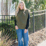 Sleeveless Mock Neck Knit Top