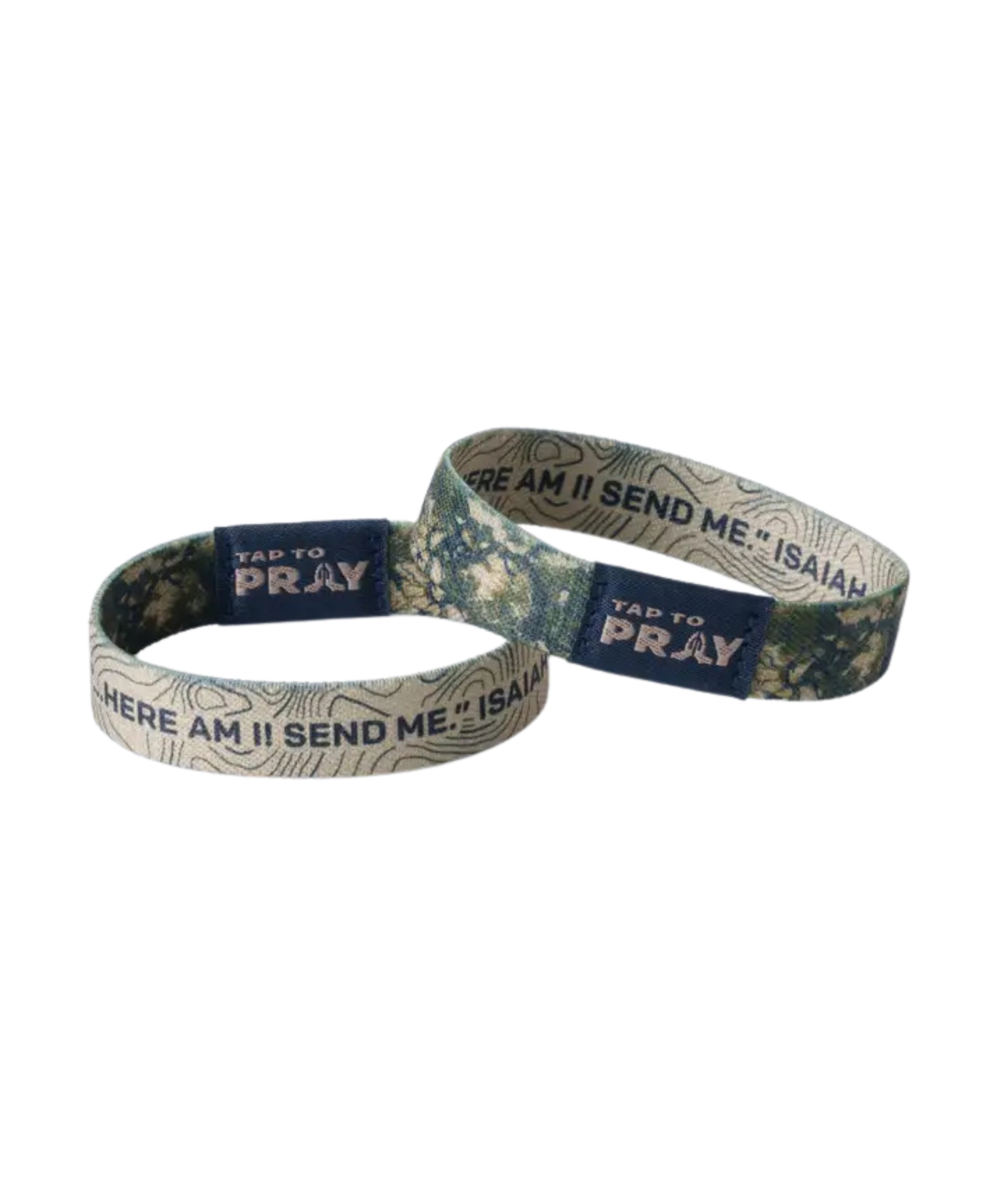 Tap To Pray™ Wristbands - Valor Camo & Isaiah 6:8 Bracelet