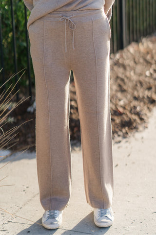 Knit Lounge Pant with Front Seam Detail
