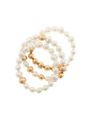 Oval Pearl & Bead Bracelet