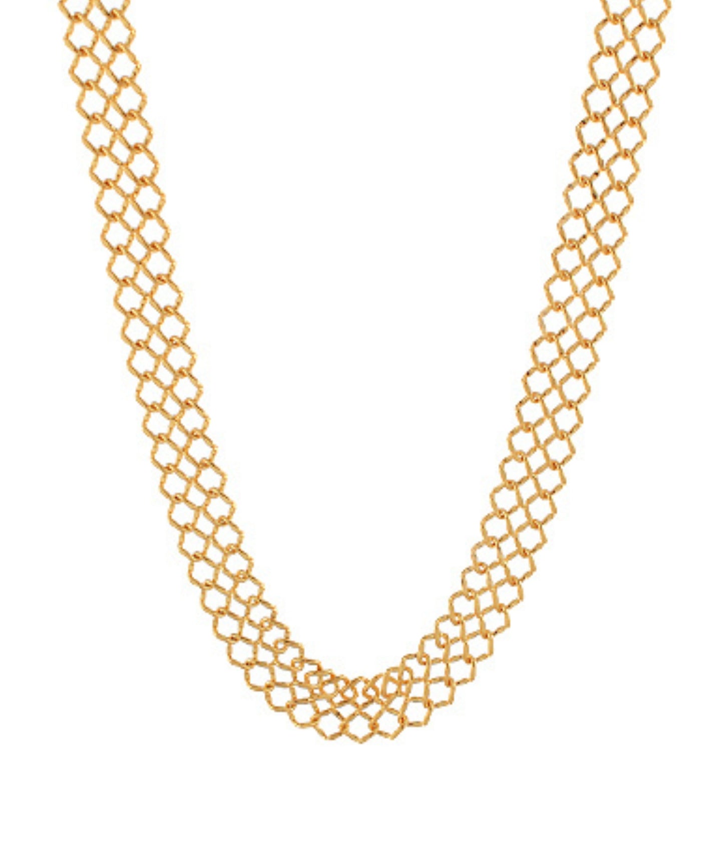 Wide Linked Chain Choker