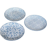Blue Floral/Dot Plate