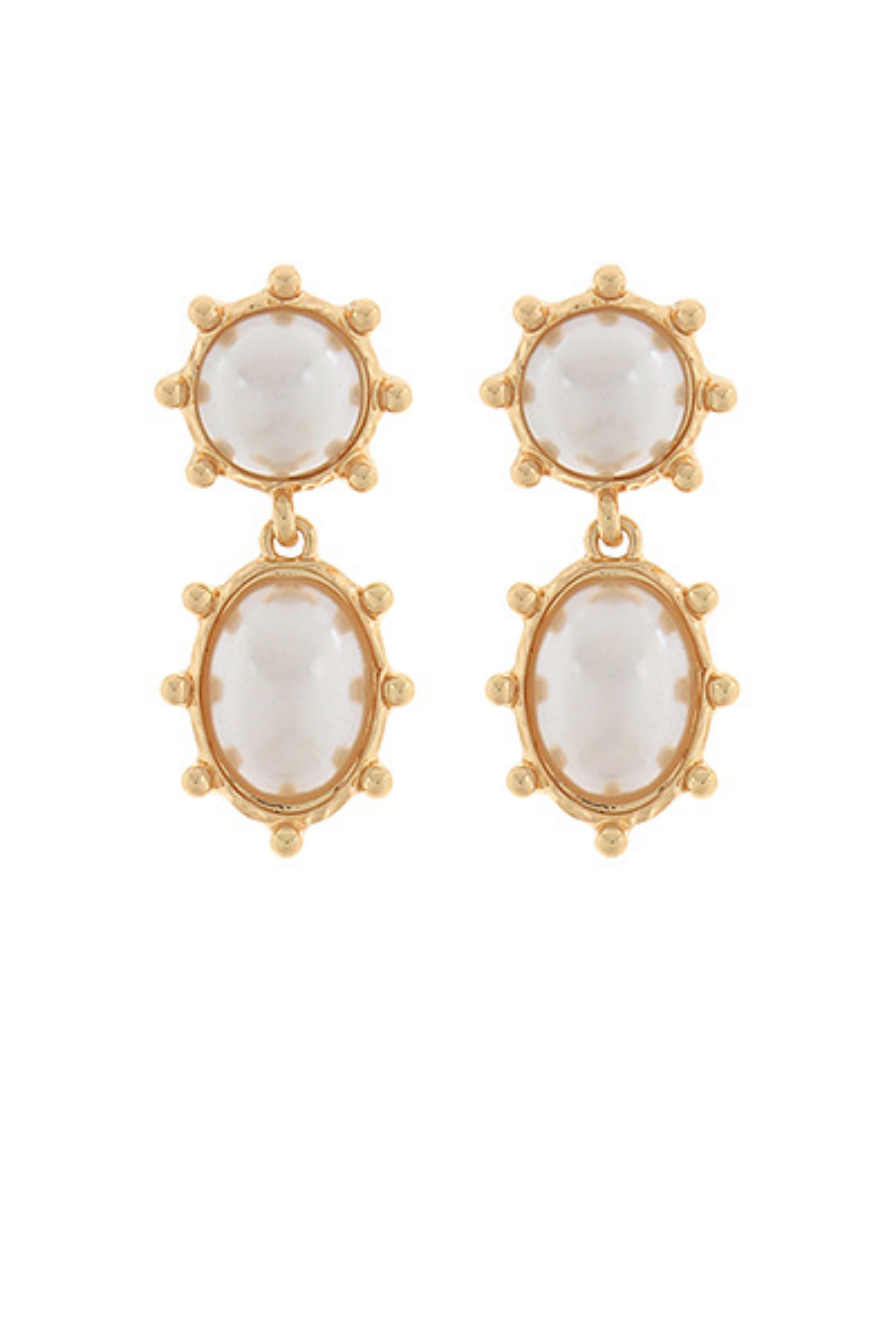 Dotted Double Jewel Earrings