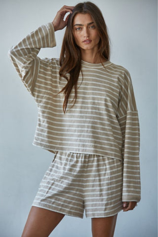 Stripe Lounge Short