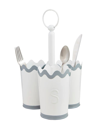 Scalloped Metal Utensil Caddy