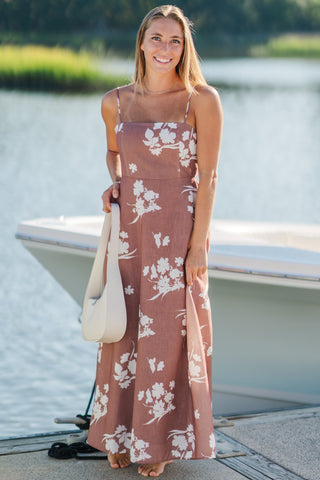 A-Line Floral Maxi Dress