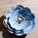 Blue Floral Round Trays