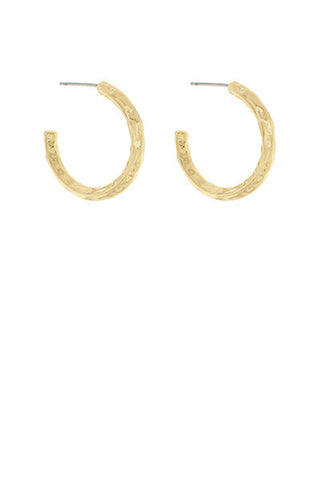 Round Textured Hoops