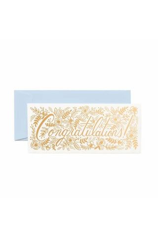 Champagne Floral Congrats Card