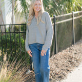Quarter Zip Ribbed Knit Sweater