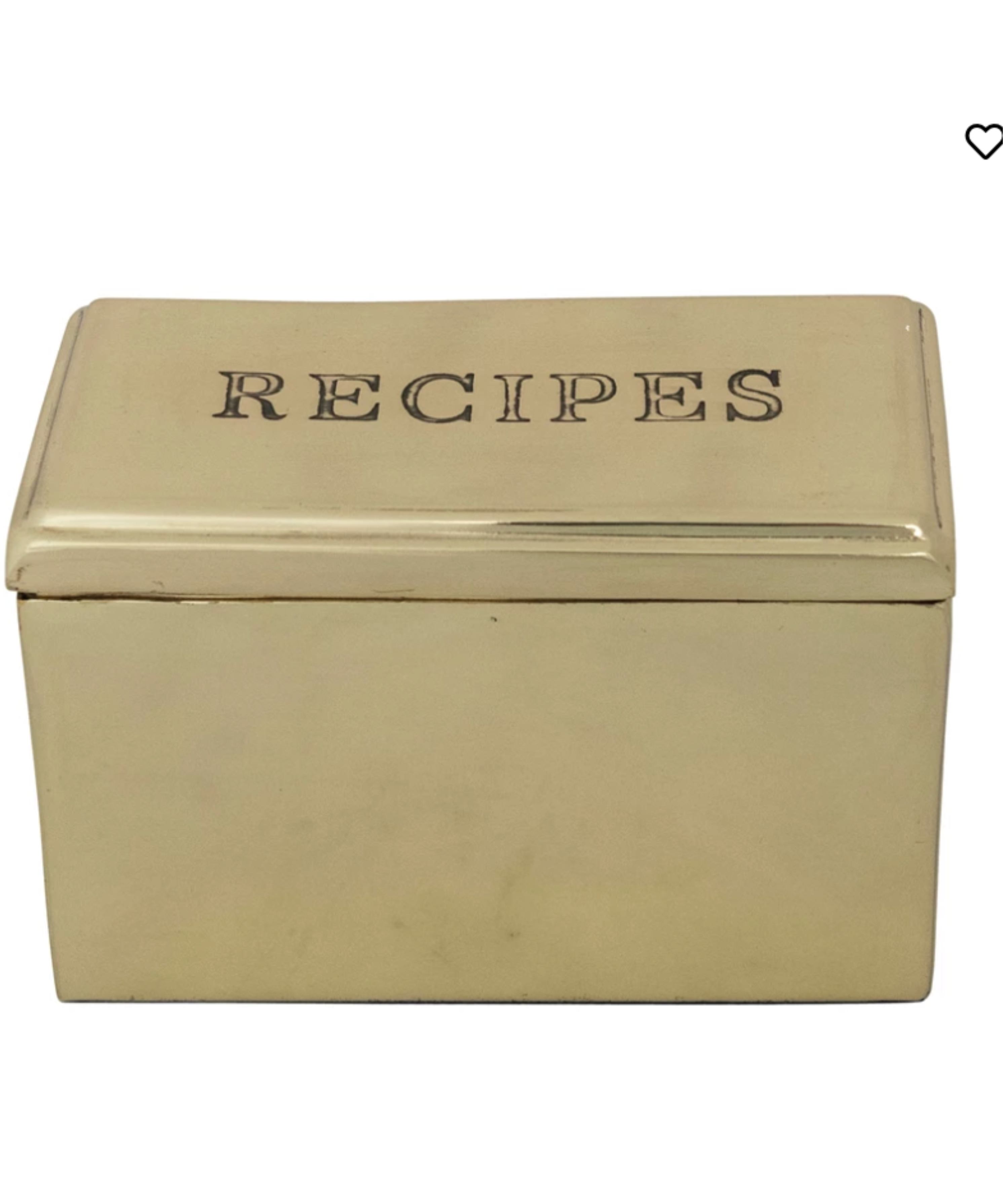 Etched "Recipes" Box