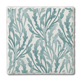 Teal Seaweed Tile Coaster