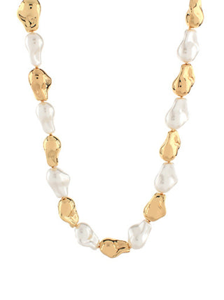 Organic Shape Pearl Necklace