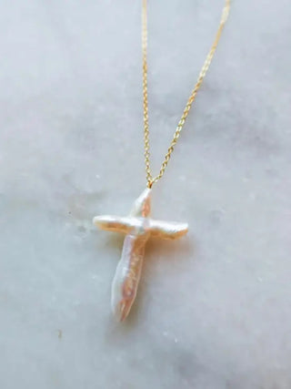Pearl Cross Necklace