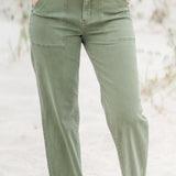 Raw Hem High Rise Ankle Jeans