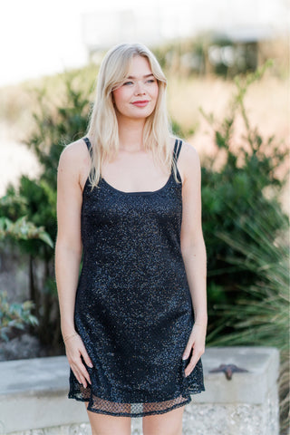 Beaded Slip Mini Dress