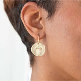 Ascension Cross Earrings – Gold Cross Dangle Earrings Religious Gift (detail view 2)