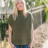 Sleeveless Mock Neck Knit Top