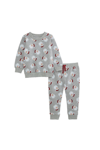 Gray Santa Two-Piece Jogger Set
