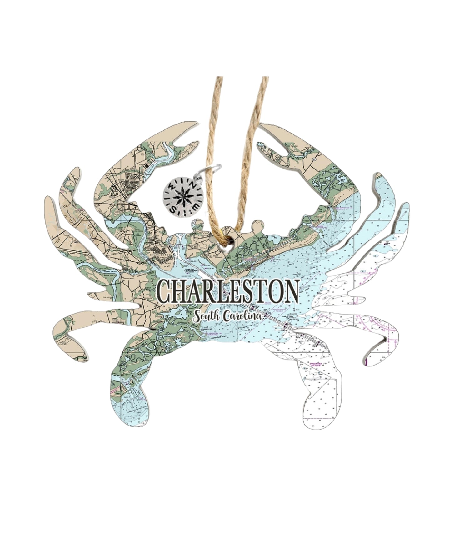 Crab Map Ornament
