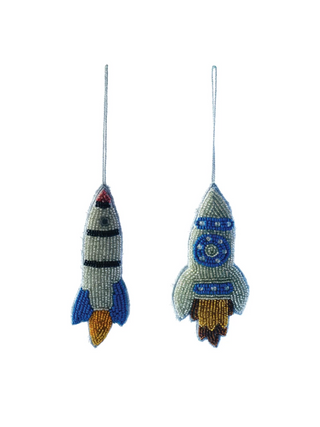 Glass Bead Rocket Ornament