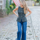 Sleeveless Knit Peplum Top