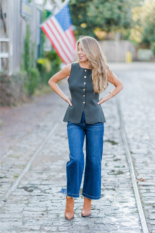 Sleeveless Knit Peplum Top