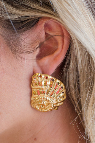 My Sister's Cottage | Waterproof | Nautilus Shell Earrings