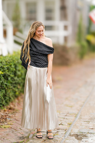 Asymmetrical Polka Dot Top