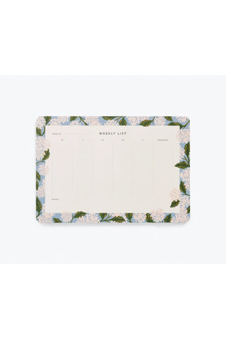 Hydrangea Weekly Desk Pad
