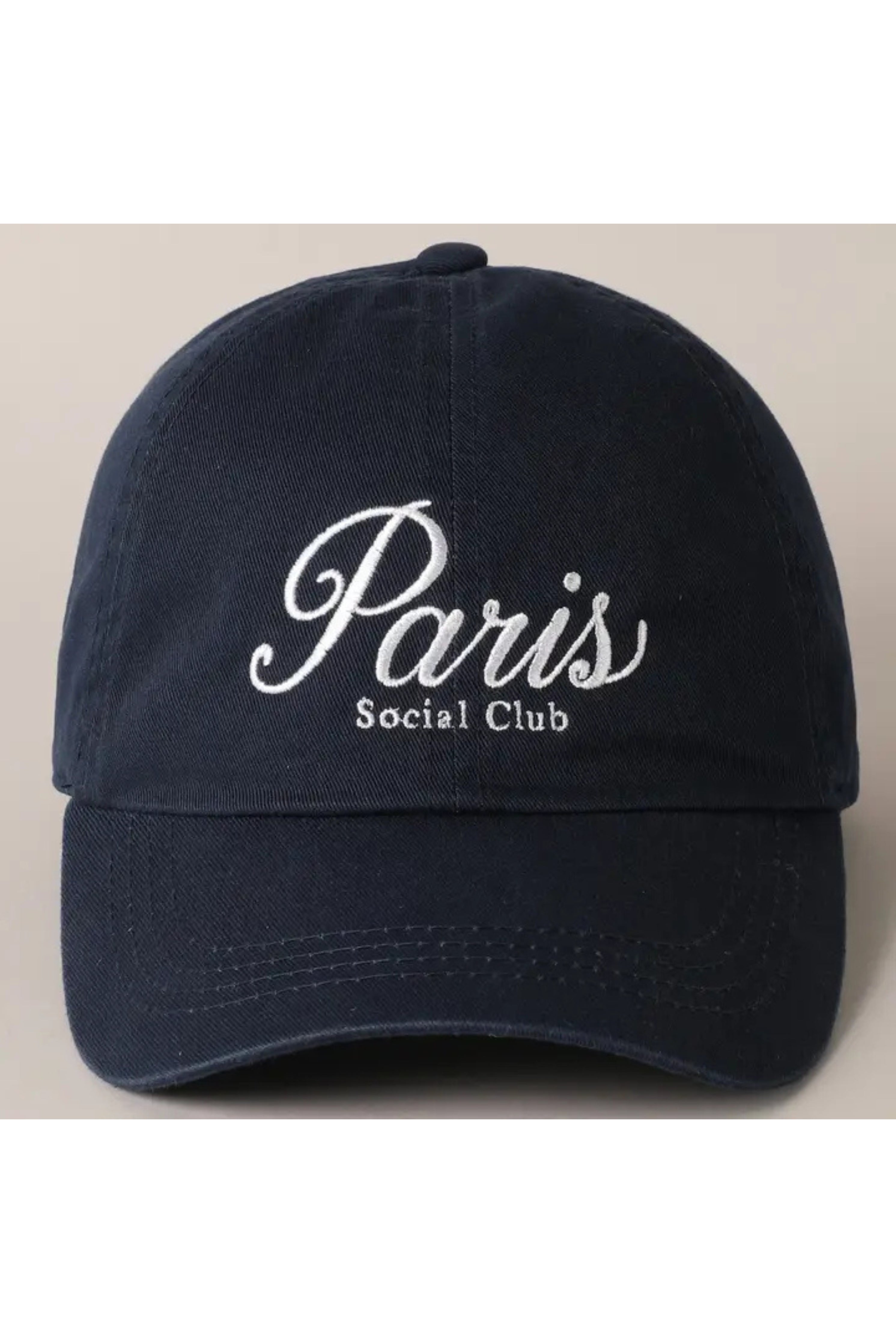Paris Social Club Embroidered Baseball Cap