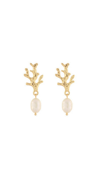 Pearl Coral Earrings