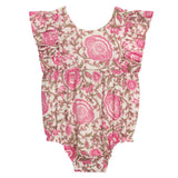 Floral Flutter-Sleeve Bubble
