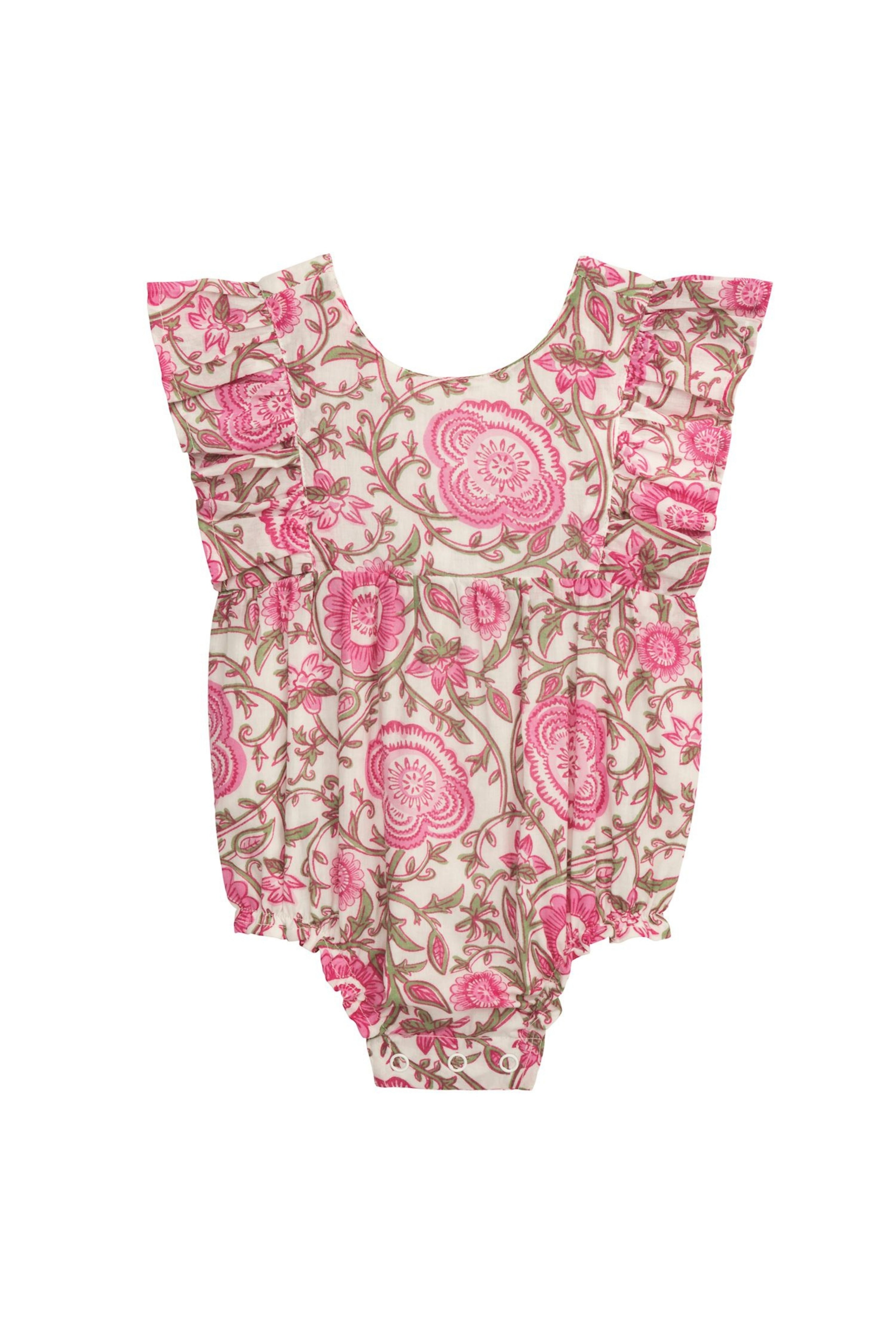 Floral Flutter-Sleeve Bubble