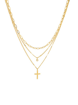 Layered Cross Necklace